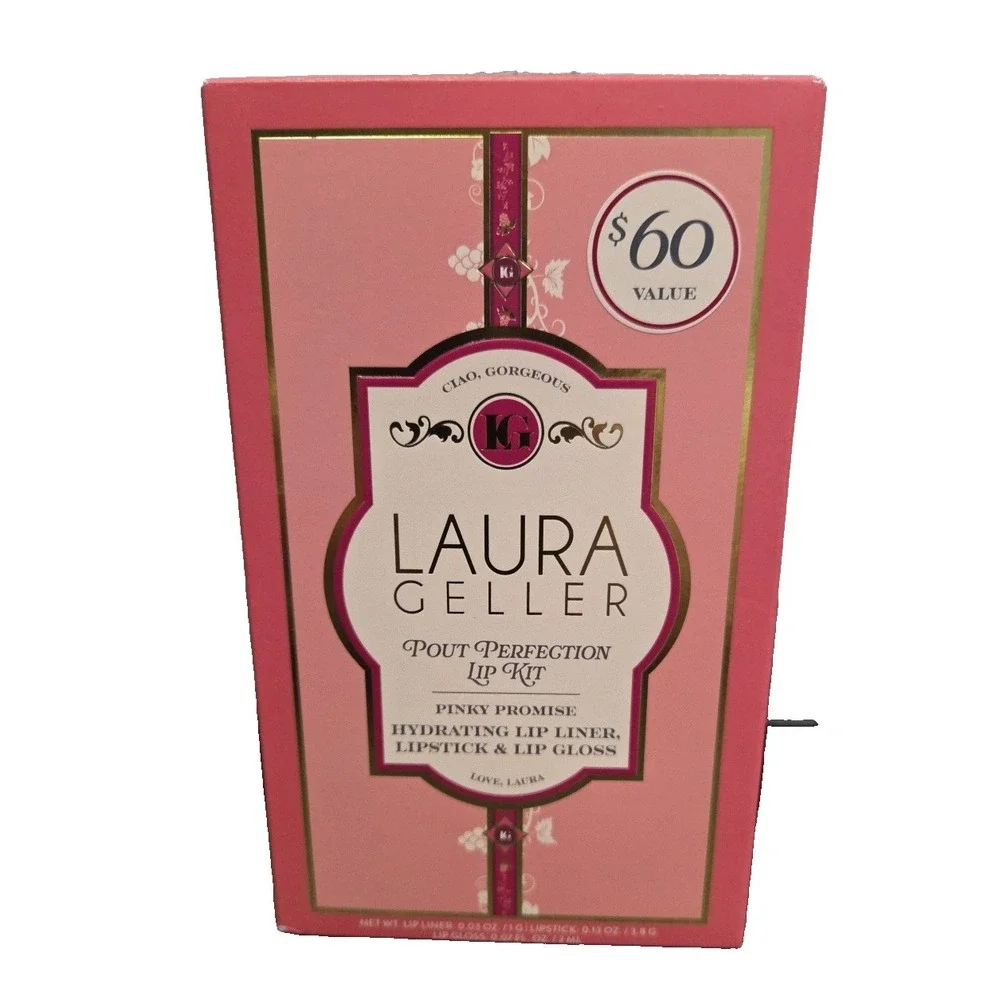 Laura Geller Pout Perfection Lip Kit Pinky Promise NIB‎ Limited Edition 3 Pc Set
